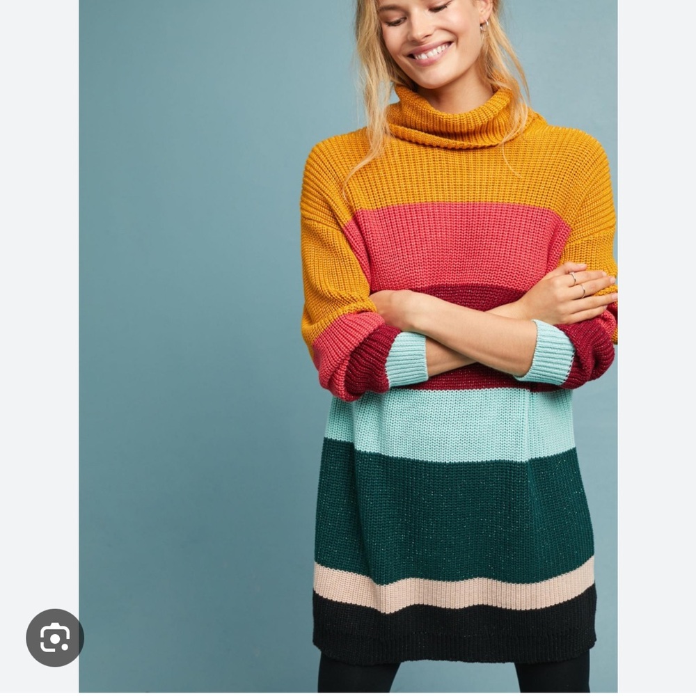 Farm Rio Bold Striped Sweater Dress